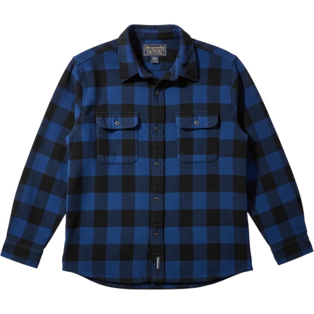 Abercrombie Wool Plaid Flannel Shirt Shacket size XL